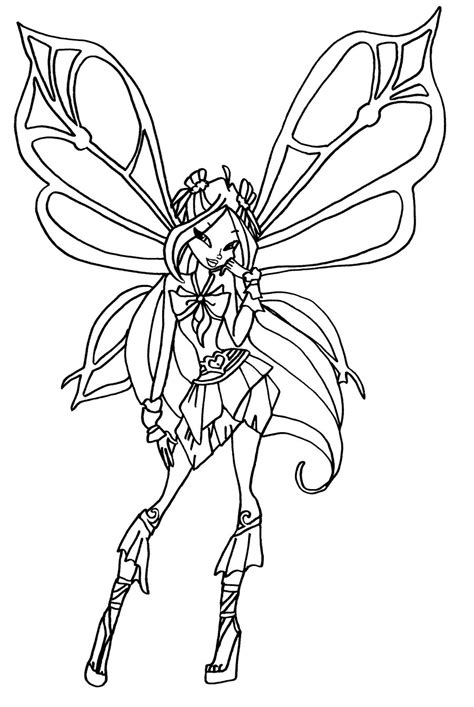 Coloriage Flora Sophix Winx à imprimer
