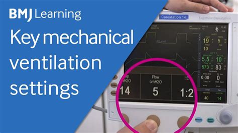 Key Settings For A Mechanical Ventilator Bmj Learning Youtube
