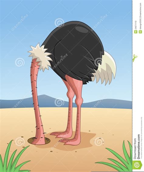 Ostrich Head In Sand Clipart Free Images At Vector Clip