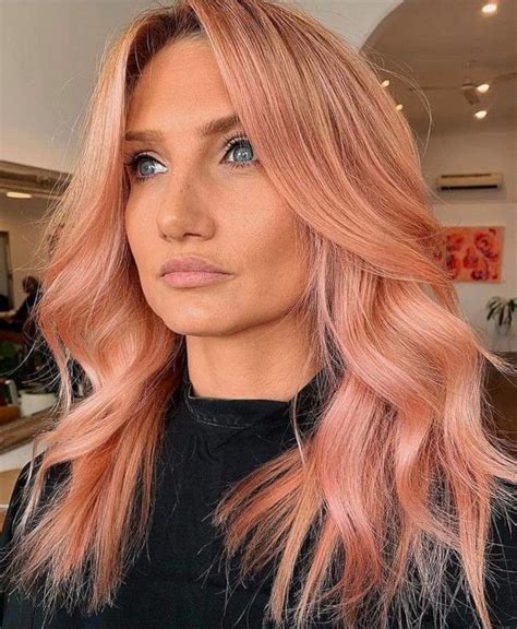 The Peachy Blonde Is The Perfect Light Hair Color For Fall Light Hair Color Light Hair Peach