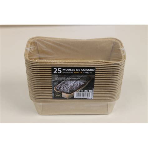 Moule de cuisson papier cake 199 mm 1033 ml Bio Food Pack