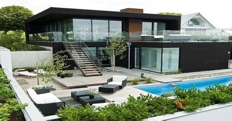 Model desain rumah kost minimalis 2 lantai mewah nyaman via kreasirumah.net. Desain Hunian Mewah 2 Lantai Dengan Kolam Renang - AyiedNet