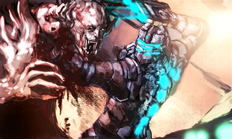 Fan Art Isaac Clarke Video Games Horror 2k Necromorphs Dead Space