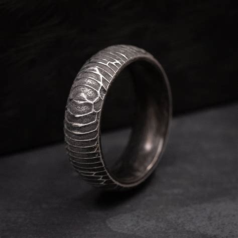 Python Damascus Steel From The Vault Pre Made Ring Size 8 Rings