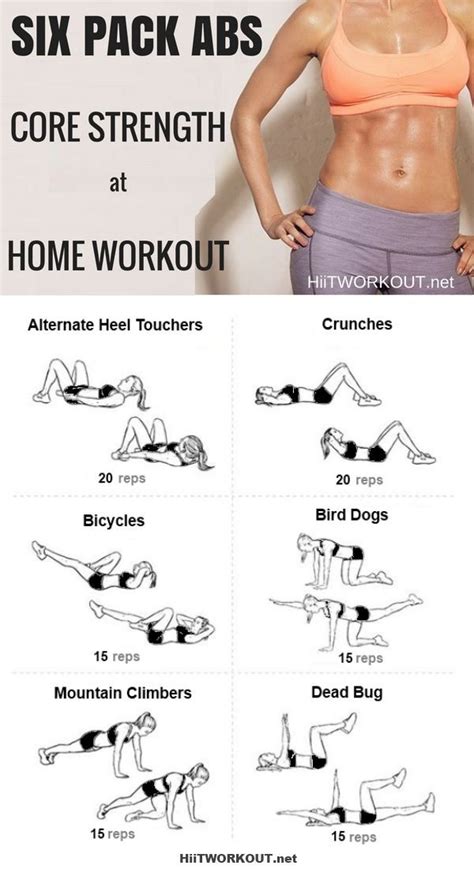 Get Six-Pack Abs in 6 Simple Moves | Abs workout for women, Best ab