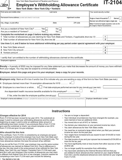 Withholding Form For Employee 2023