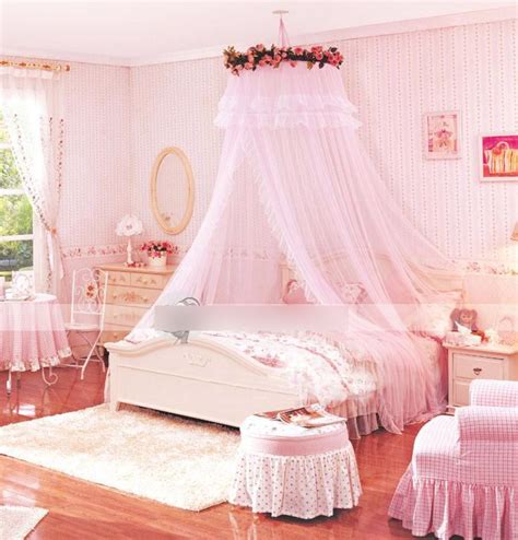 Pink Bedroom Canopy Tulle Girls Bed Canopy Girl Beds