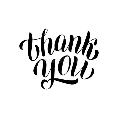 Handwritten Thank You Font Lettering Illustration Text For Greeting