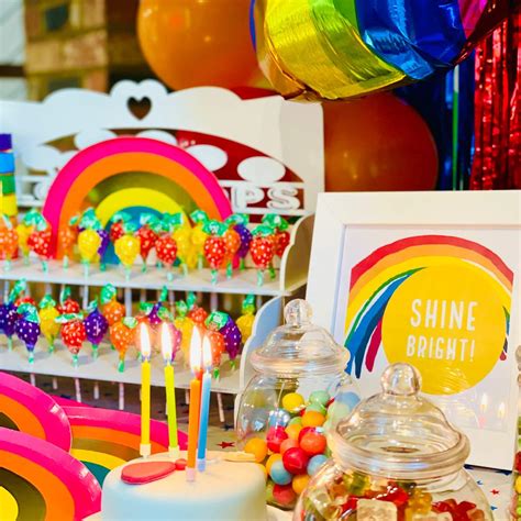 Rainbow Birthday Party Ideas Photo 1 Of 15 Catch My Party