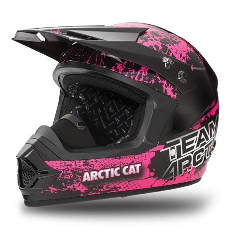 Arctic Cat Inc Mx Arctic Cat Gloss Helmet Pink Small