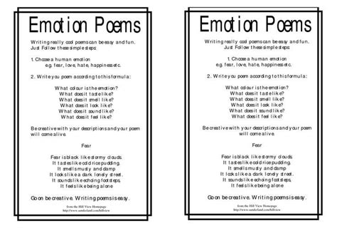 Emotions Poems Poems Relief Teaching Ideas Teaching Poetry