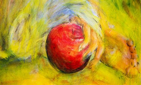 Eves Apple Abstract Painting By Nik Helbig