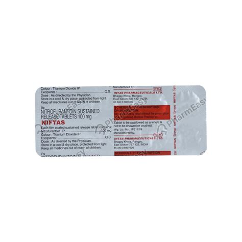 Niftas Sr 100 Mg Tablet 10 Uses Side Effects Dosage Composition