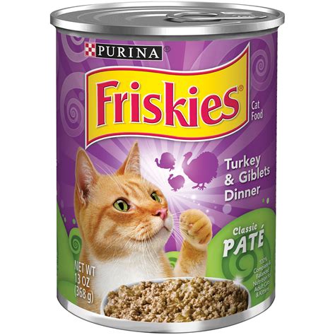 Give your kitty a bowl of nutrition from land and sea with friskies surfin' & turfin' favorites dry cat food. Friskies Turkey and Giblets Wet Cat Food, 13 Oz.