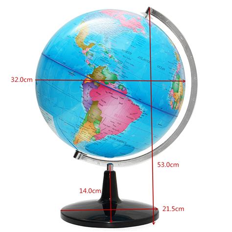 32cm Electric Led Light World Globe Earth Map Teach Education Geography