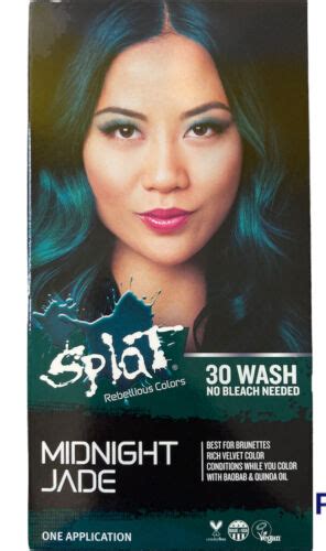 Splat Midnight Jade Hair Color Kit Semi Permanent No Bleach Green Hair
