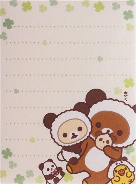 Kiiroitori, korilakkuma and many rilakkuma is a brown bear that mysteriously appeared one day in kaoru's room, rilakkuma lies lazily anywhere and is always stress free. cute green Rilakkuma panda meadow mini Note Pad San-X ...