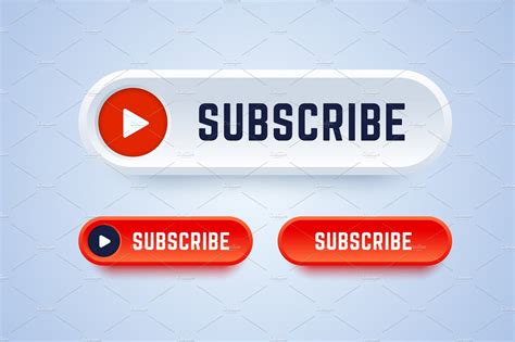 Subscribe Buttons Vector Graphics ~ Creative Market