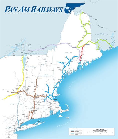 Map Pan Am Largest Railroad In New England And Partners With
