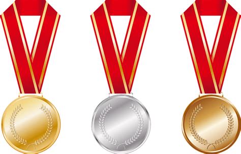 Gold Silver And Bronze Medals Clipart Free Download Transparent Png