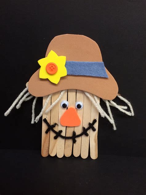 Popsicle Scarecrow Craft Popsiclestickcrafts Yılbaşı