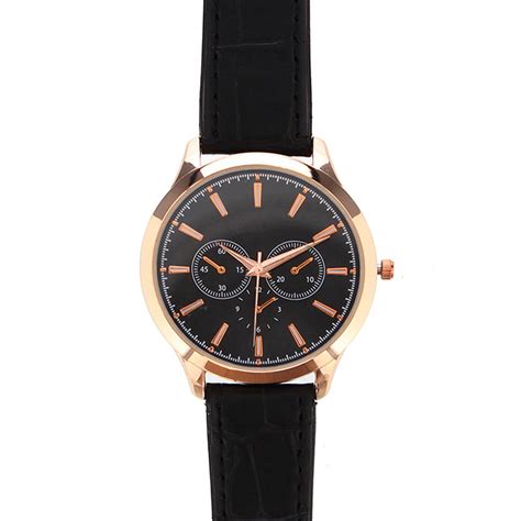 Personalised Mens Rose Gold Watch Black Strap T By Sassy Bloom As