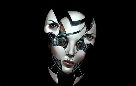Wallpaper Face Robot Mask Cyborg Images For Desktop Section разное