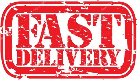 Grunge Fast Delivery Rubber Stamp Vector Illustration — Stock Vector