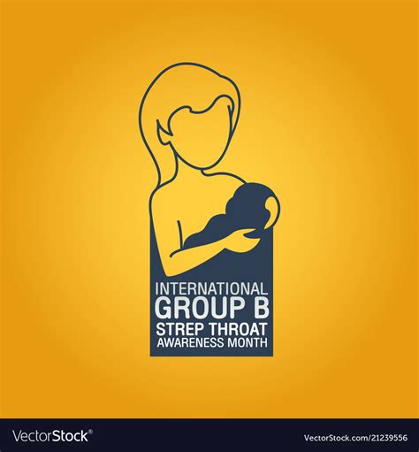 International Group B Strep Throat Awareness Vector Image