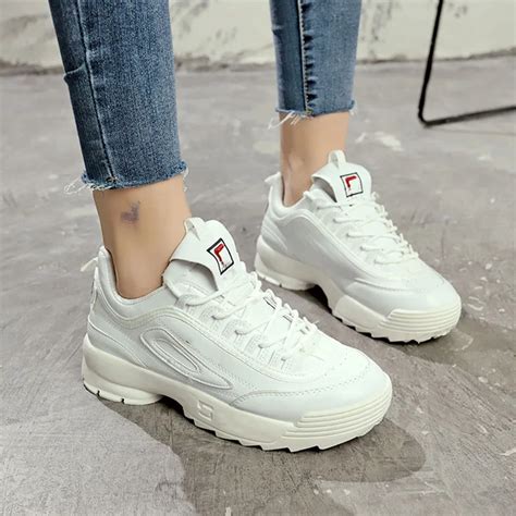 Weweya 2019 New Platform Chunky Sneakers Women White Shoes Women Trainers Autumn Walking Shoes