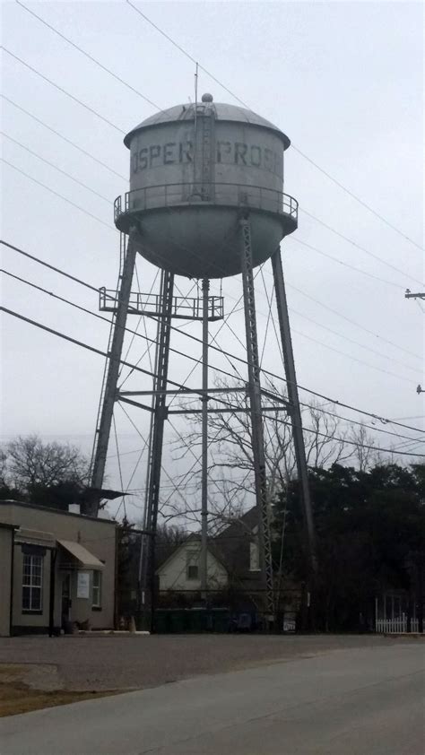 The Old Water Tower In Prosper On A Gray Day In February Water Tower