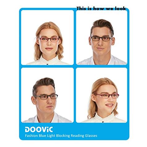 doovic 4 pack computer reading glasses blue light blocking anti eyestrain flexible lightweight
