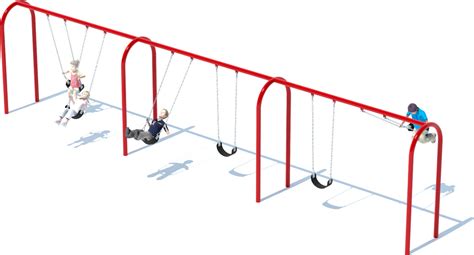 3 Bay Arch Swing Set Commercial Playground Swings American Parks