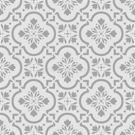 Gray Moroccan Pattern Tile Texture Stock Illustrations 1549 Gray