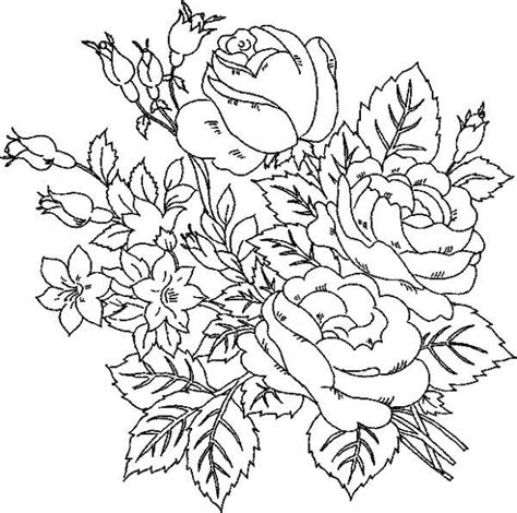 Beautiful Roses Flower Coloring Page Netart