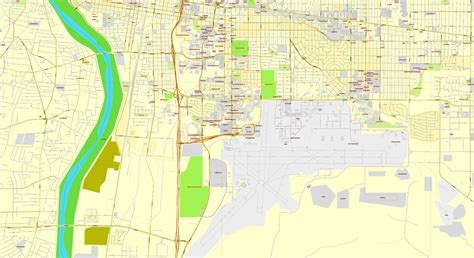 Albuquerque New Mexico Street Map Printable City Plan Map Adobe Pdf