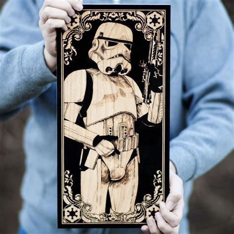 home spacewolf trooper laser engraved ideas wood images