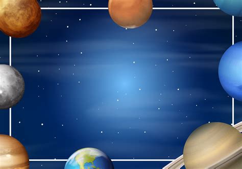 Solar System Cartoon Frame 372479 Vector Art At Vecteezy