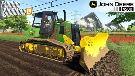 Farming Simulator 19 John Deere 450k Dozer Pushing Soil For Road