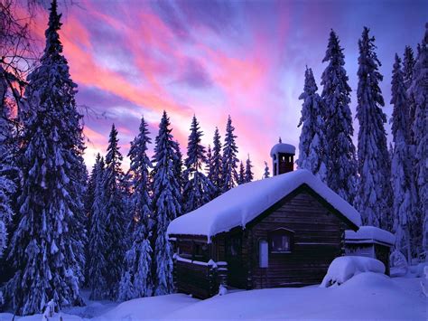 Winter Cabin Wallpaper 71 Pictures