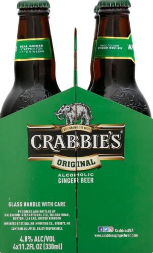 Crabbies Original Alcoholic Ginger Beer 4 Bottles 112 Fl Oz Kroger