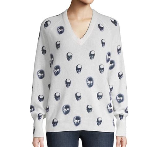 360 Cashmere Sweaters 36 Cashmere Skullprint Cashmere Sweater