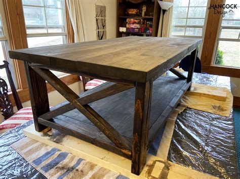 Rustic X Coffee Table DIY Build - a Hancock Design