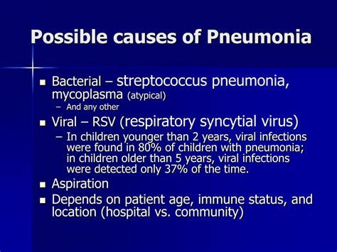 Complications Of Pneumonia