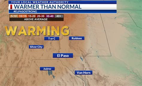 Weather On The Go Temperatures Will Warm 5 10 Degrees Above Normal For The Weekend Ktsm 9 News