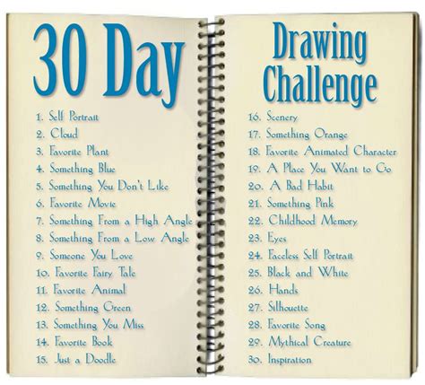 Sketch A Day Challenge Drawing Challenge 30 Day Drawing Challenge