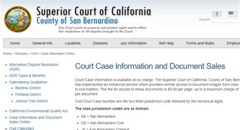 San Bernardino County California Criminal Records Arrests Court