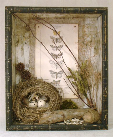 Wonderful Mixed Media Elements Of Nature Nest Assemblage In Etsy In