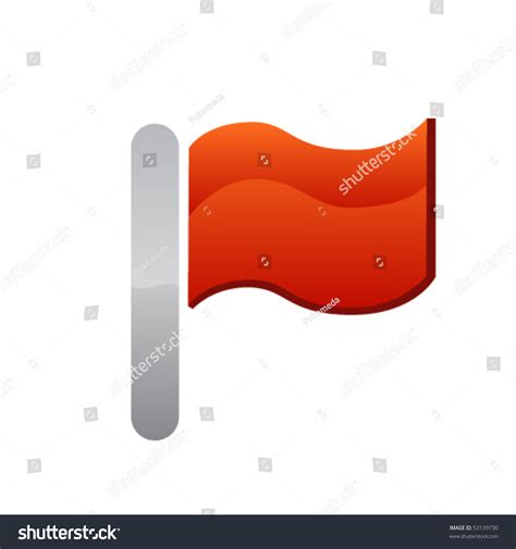 Red Flag Icon Vector 53139730 Shutterstock