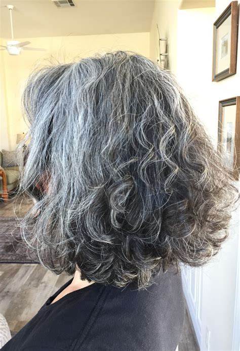 Salt and pepper long hairstyles are popular right now. 92 best images about Growing out my gray hair on Pinterest